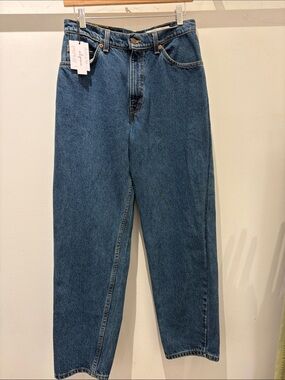 Aligrace Women’s Vintage Levi’s High-Rise Slim Custom Med Dark Blue Jean Size 27